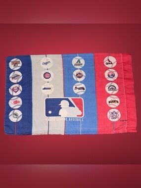 Vintage 1998 MLB Major League Baseball All-Team Logo Pillowcase Made in USA